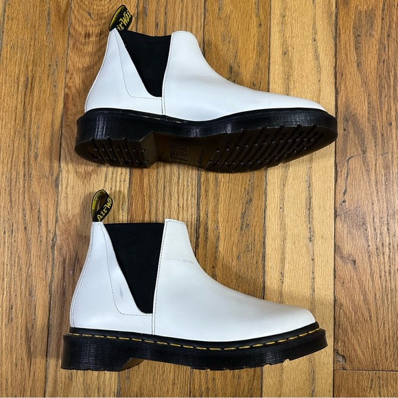 Dr Martens White Leather Bianca Chelsea Boots Size 7 - Picture 8 of 11